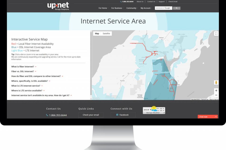 up.net internet service availability