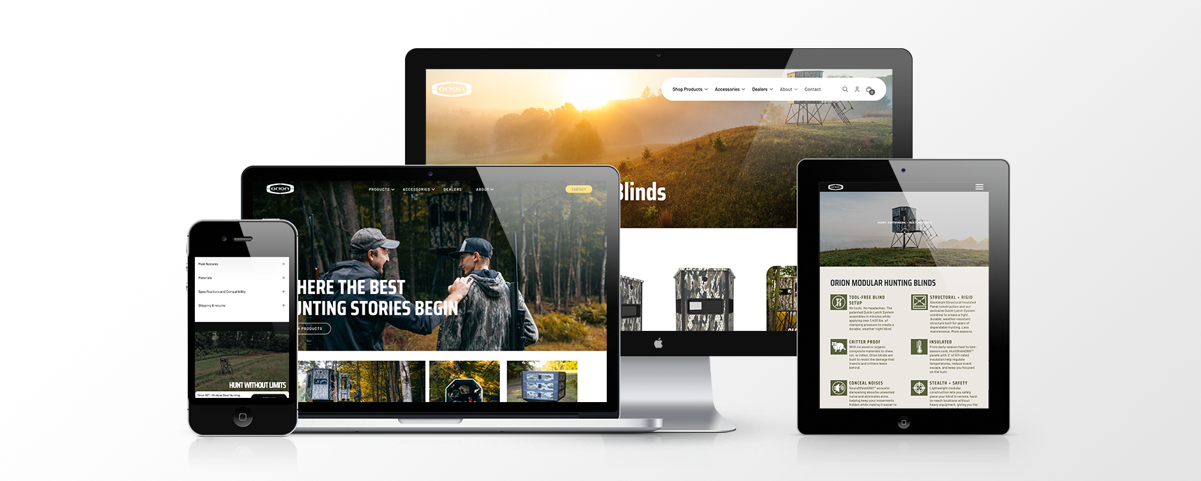 Hunt orion responsive website design