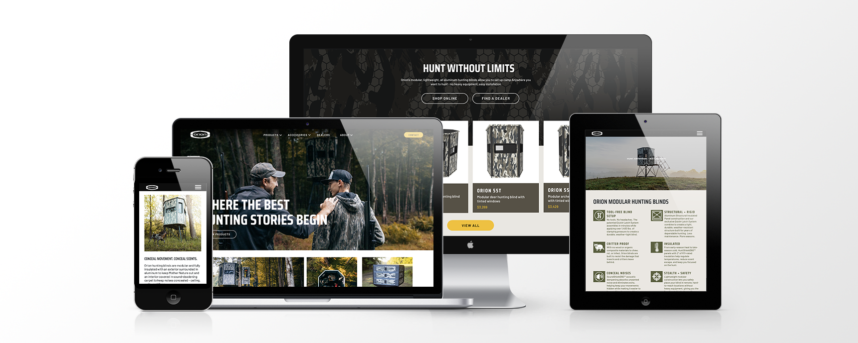 Hunt orion responsive website design