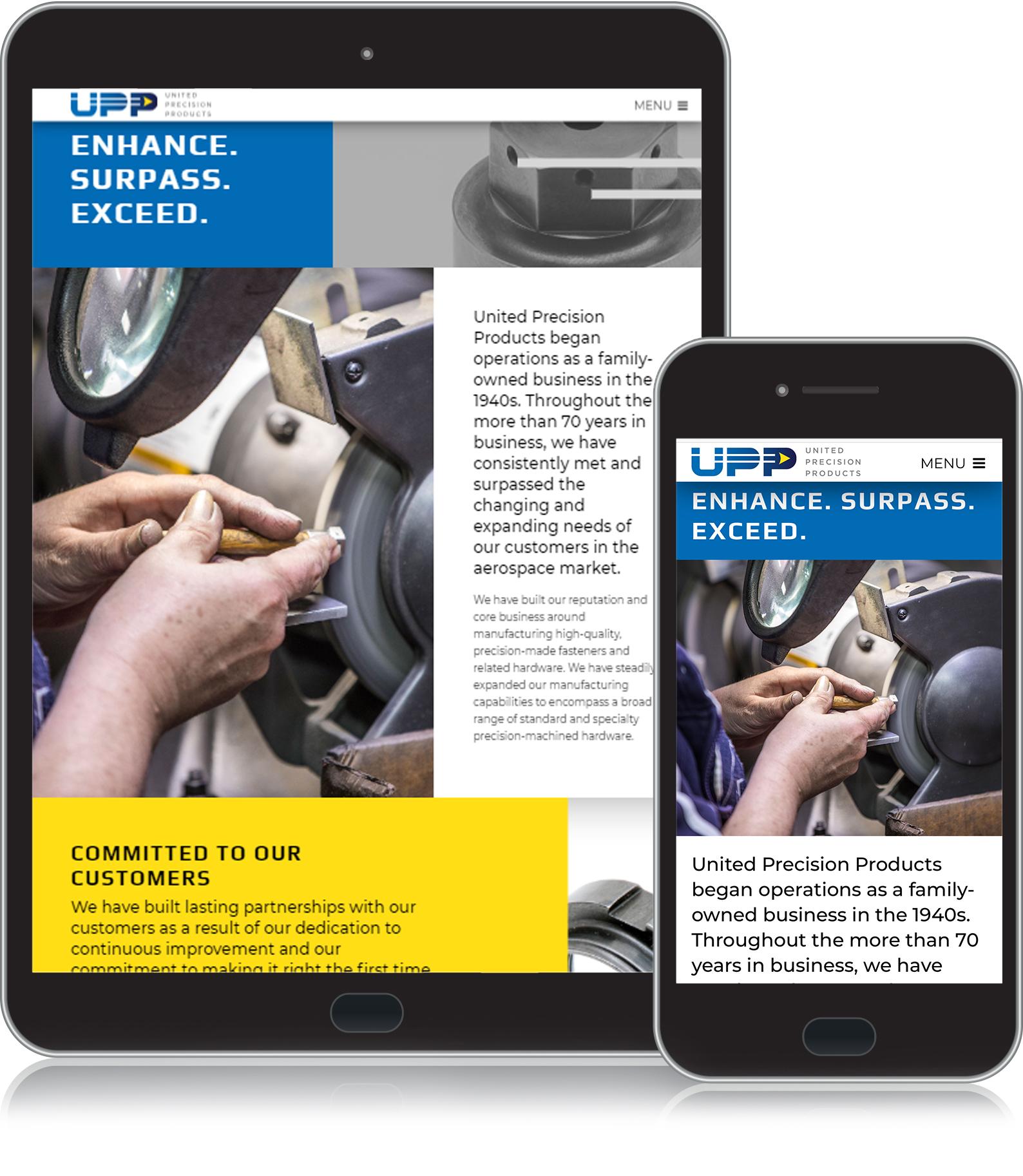 responsive mobile friendly tablet phone website