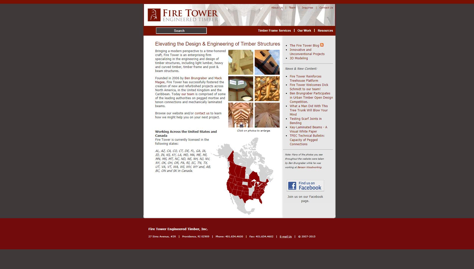 fire tower website before