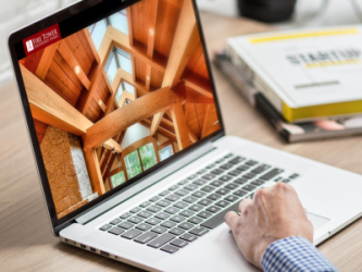 fire tower website on laptop