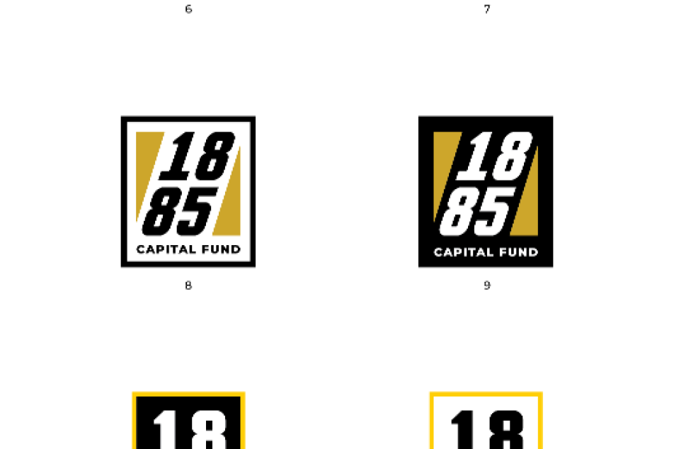 1885 logo design options