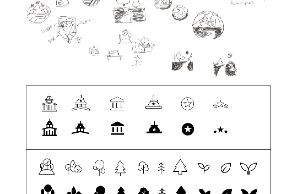 Breitung Township Logo design process