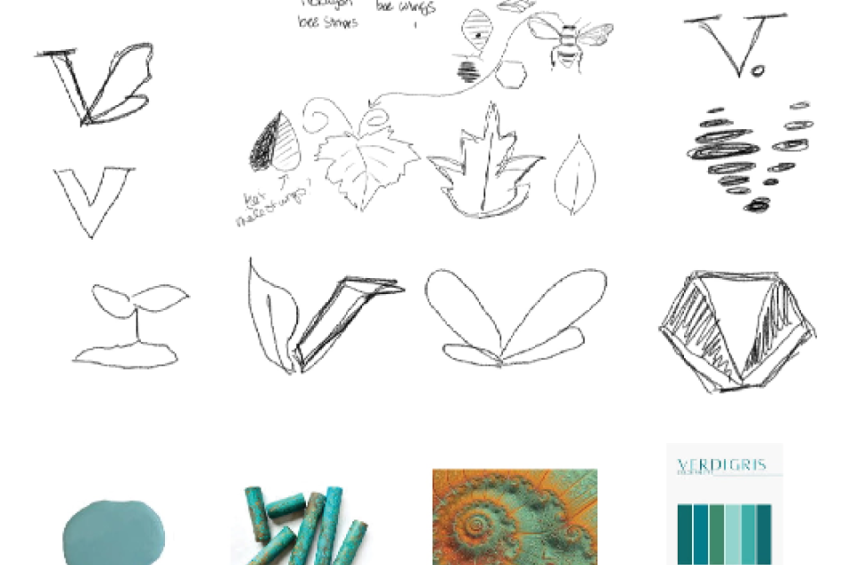 Verdigris logo design process