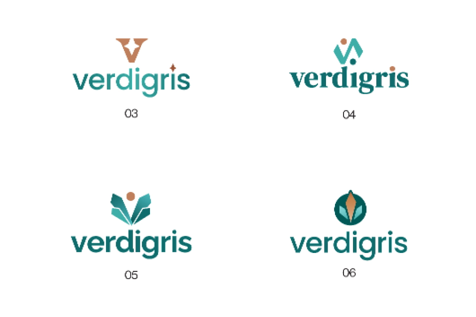Verdigris logo design process