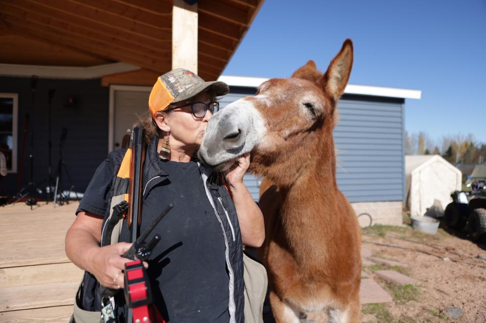 kelly with her donkey