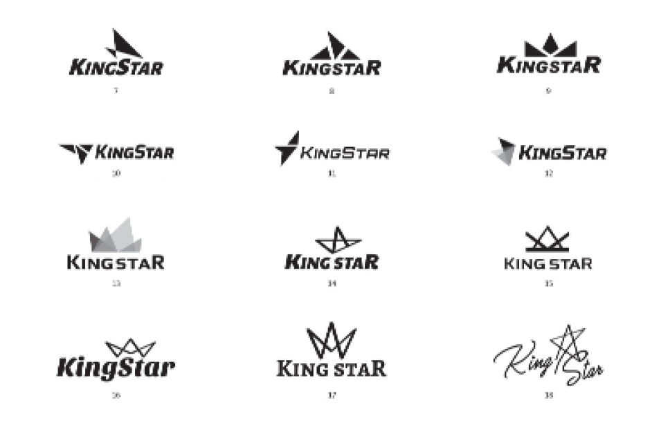 kingstar logo ideation