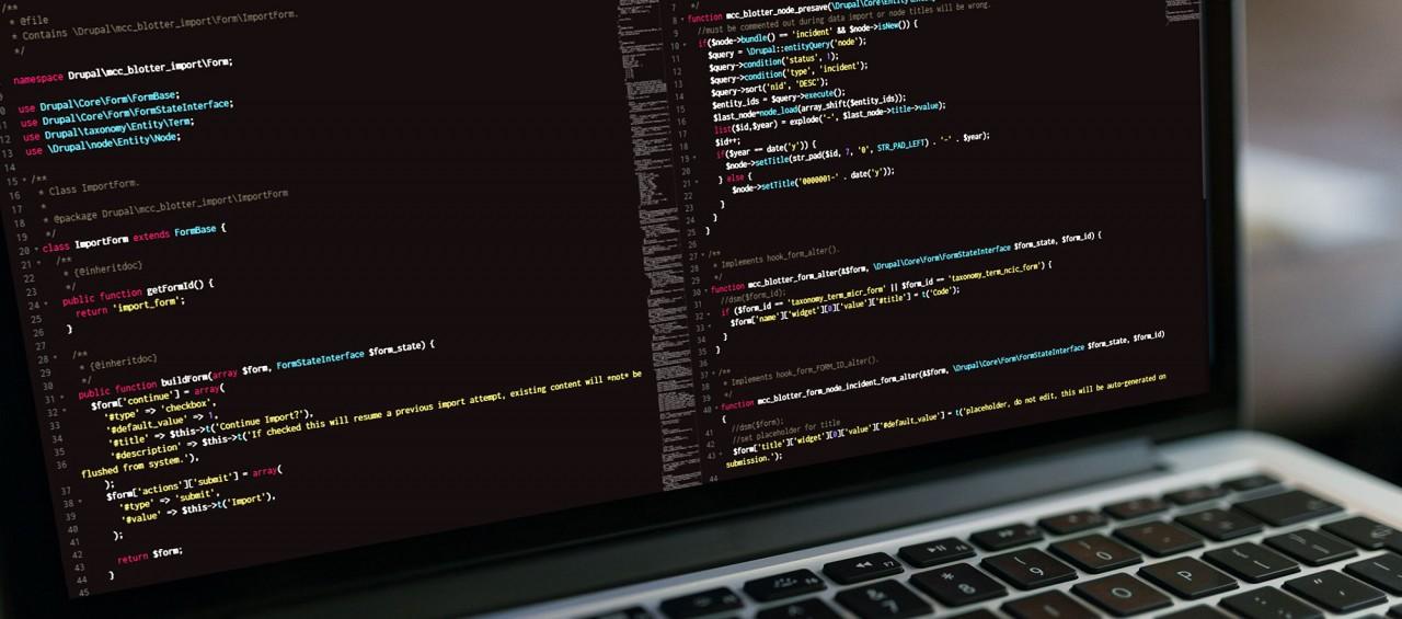web app development and programming blotter code