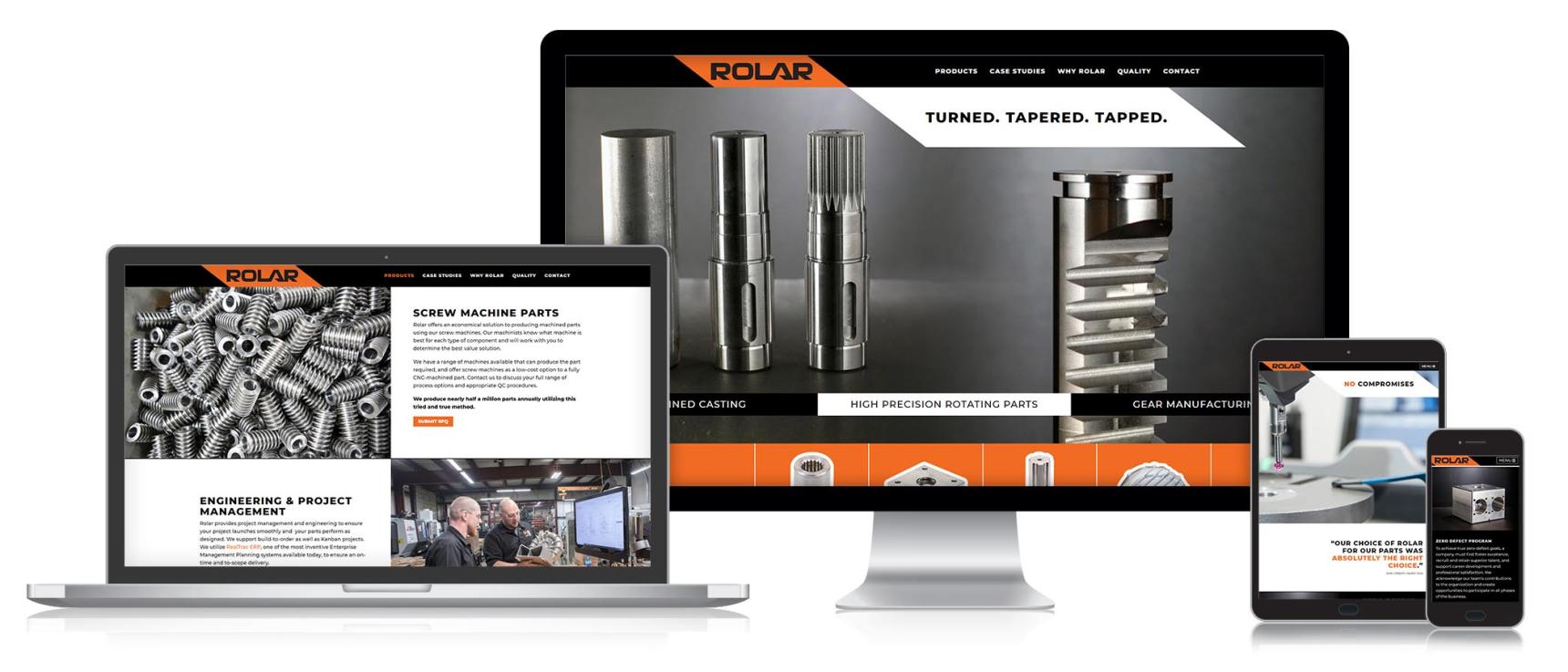Rolar responsive website design