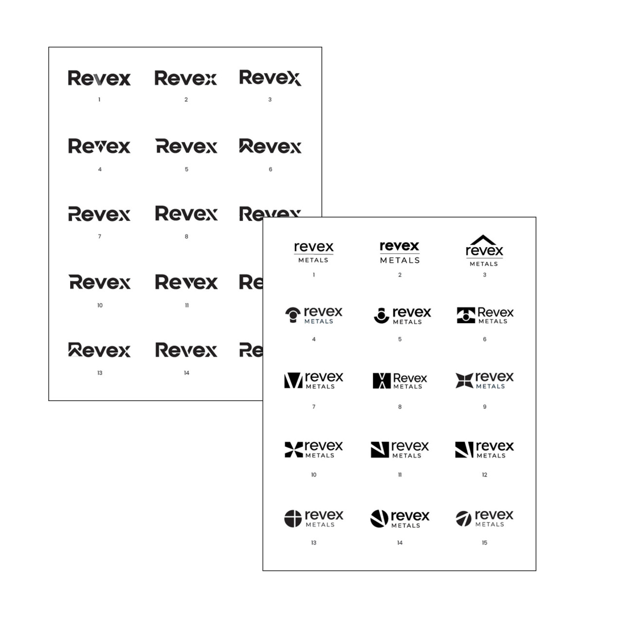 revex logo progression 