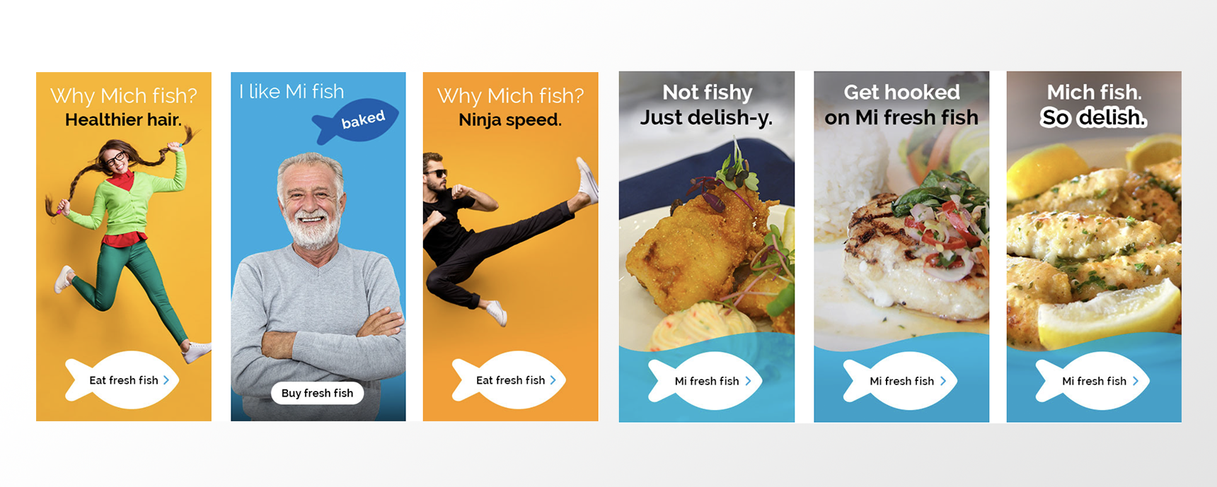Mi Fish online ad design