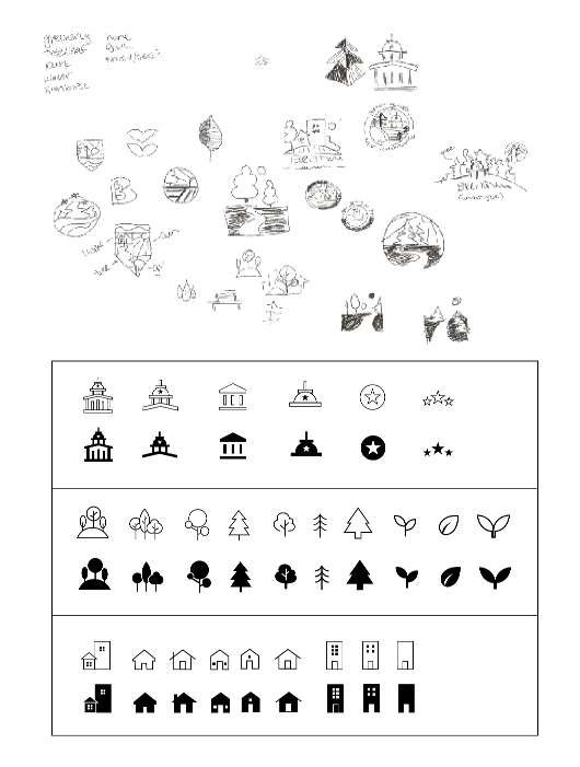 Breitung Township Logo design process