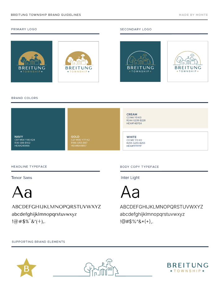 Breitung Township custom style guide