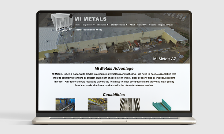 Industrial Website Design Before