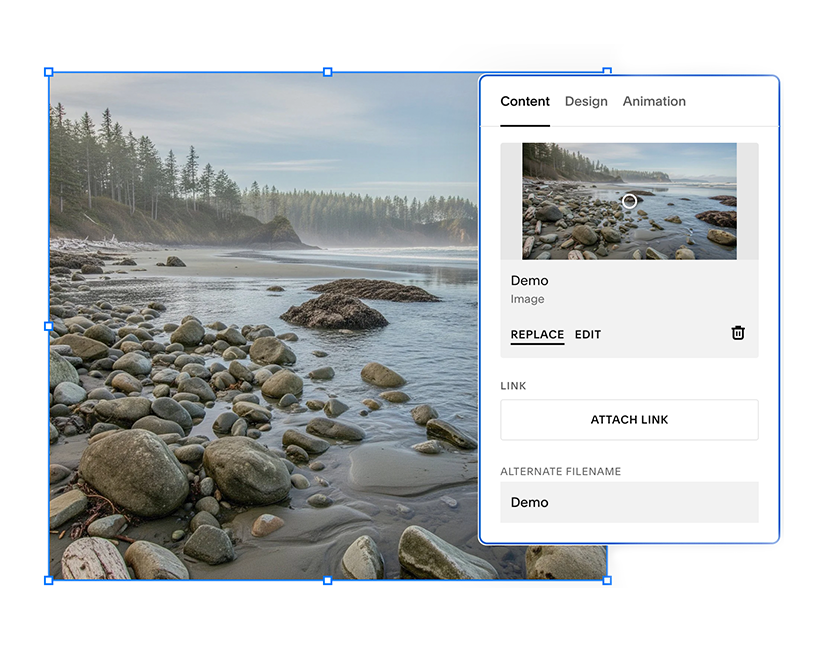 Squarespace image background