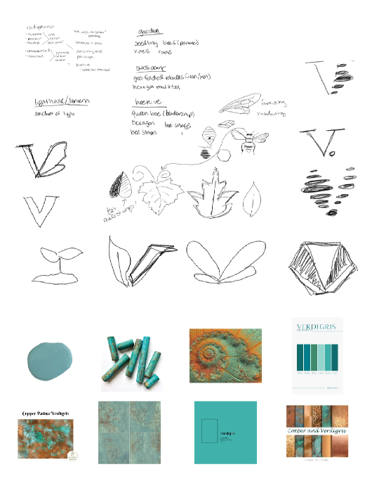 Verdigris logo design process