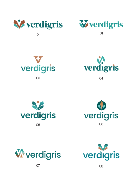 Verdigris logo design process