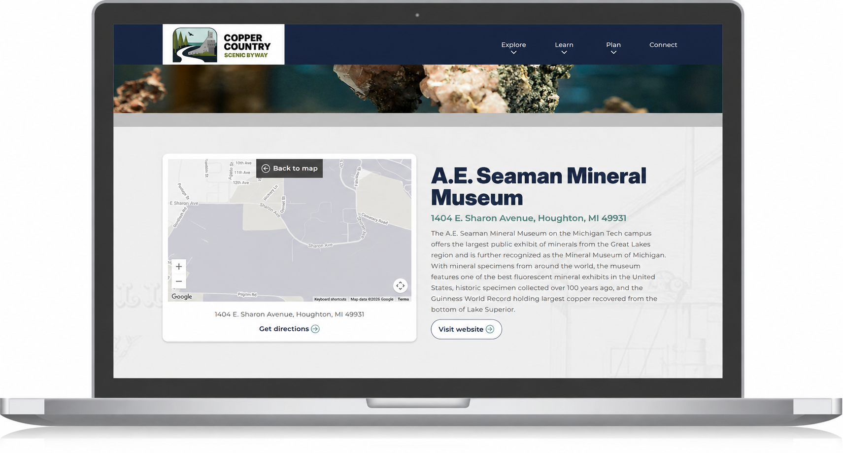 CCT Website destination page