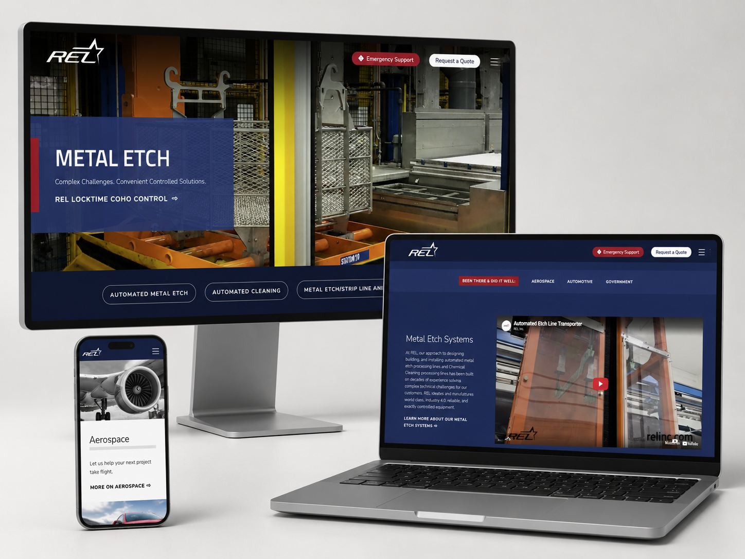 REL responsive website design