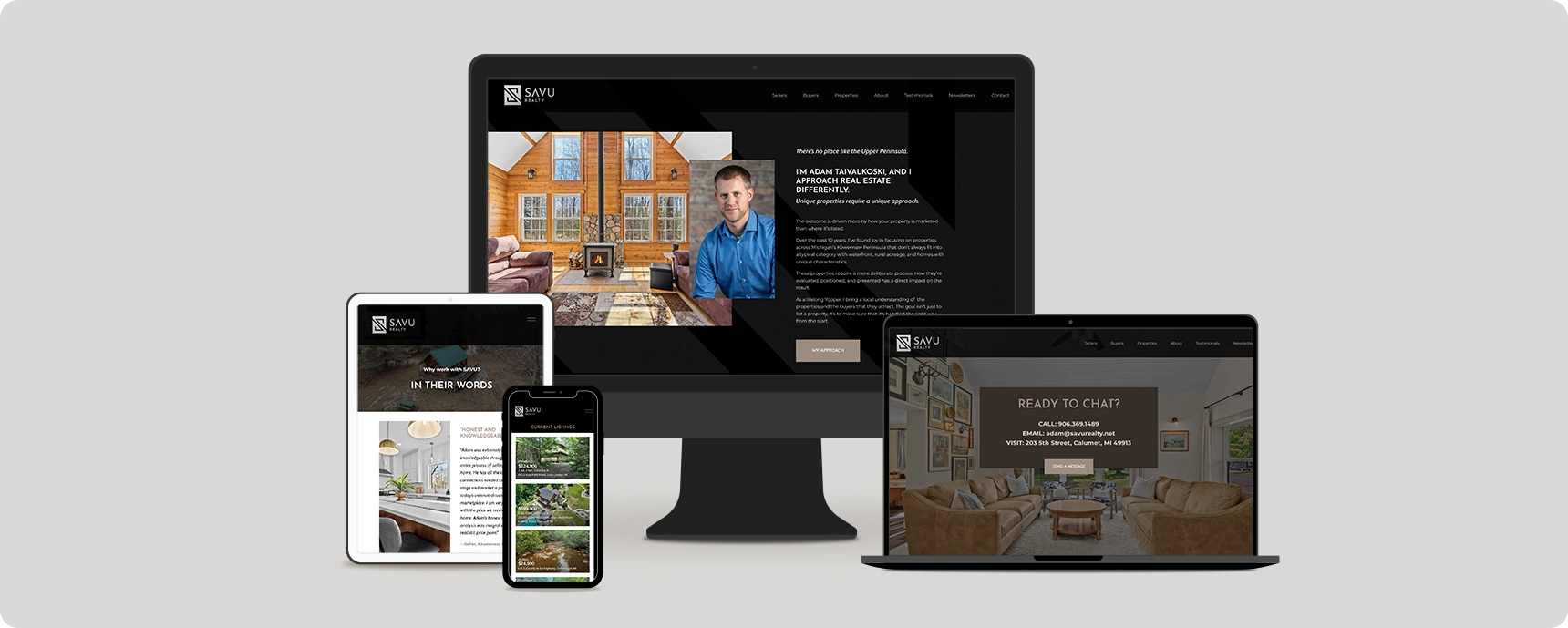 SAVU responsive website
