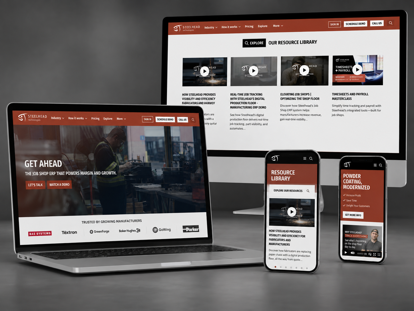 steelhead responsive website