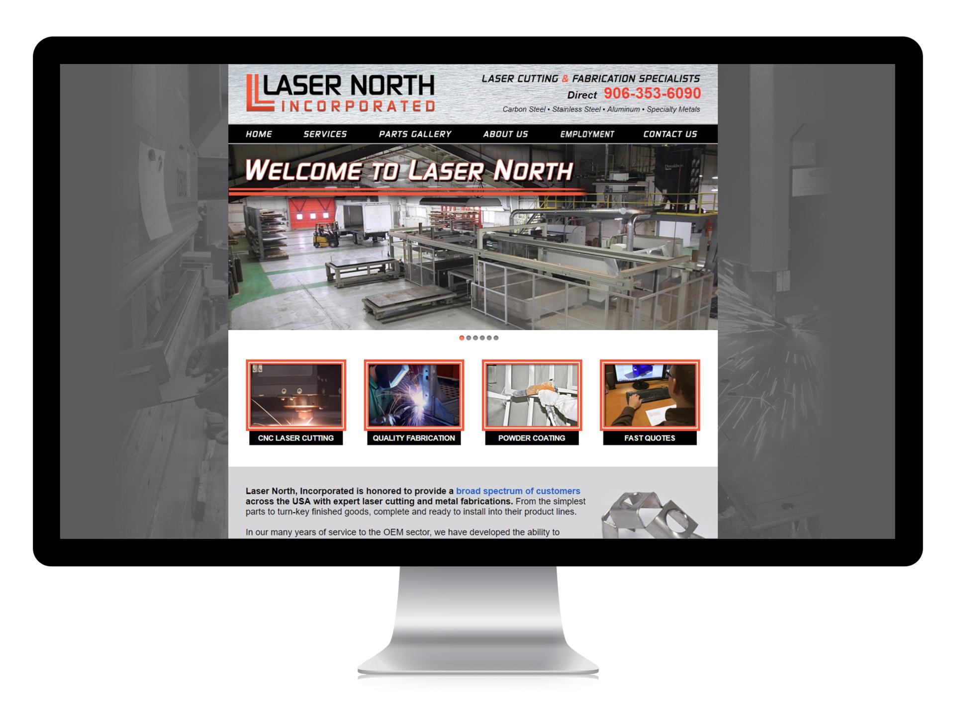 Laser North Website Design