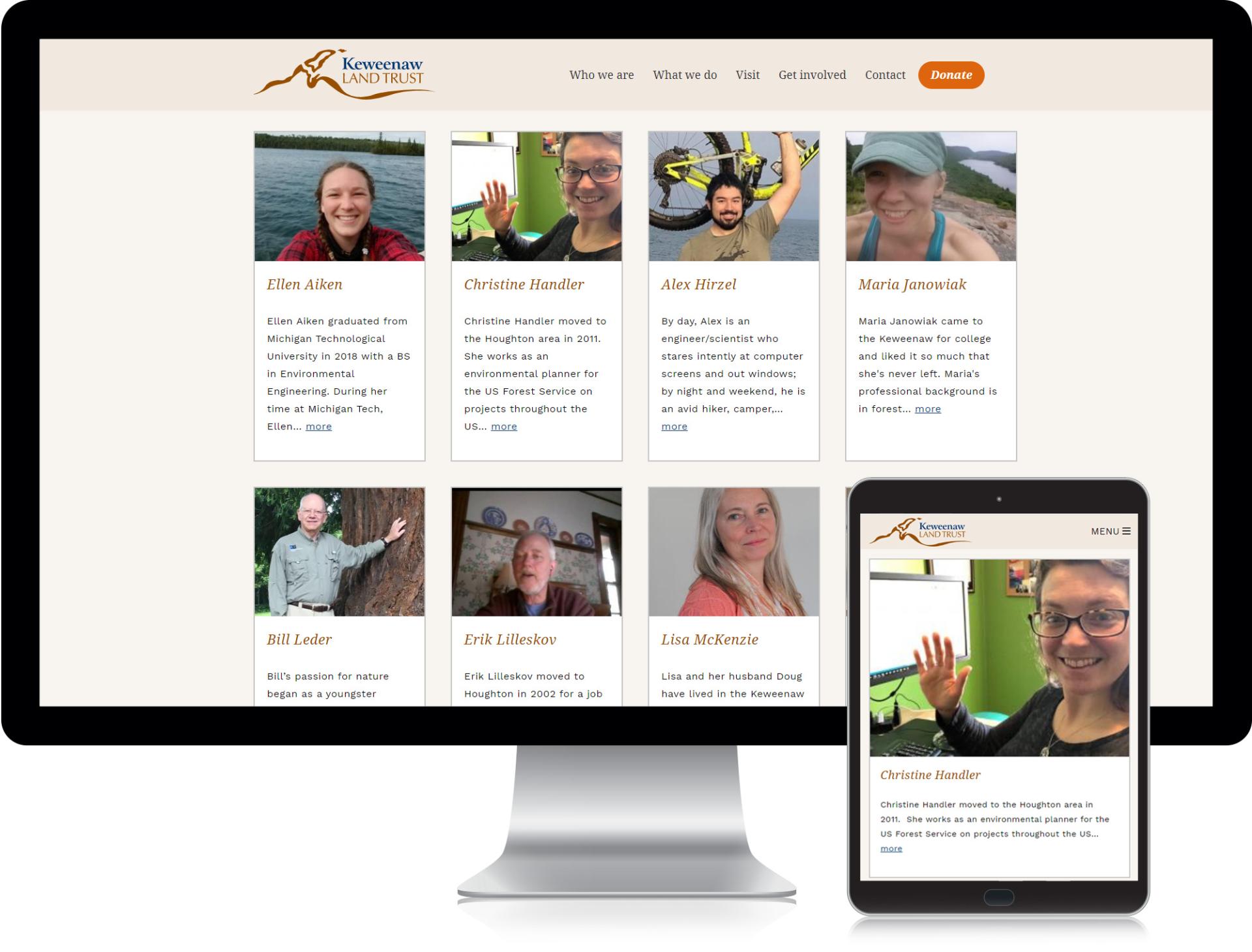 KLT website team design