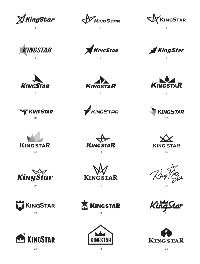 kingstar logo ideation